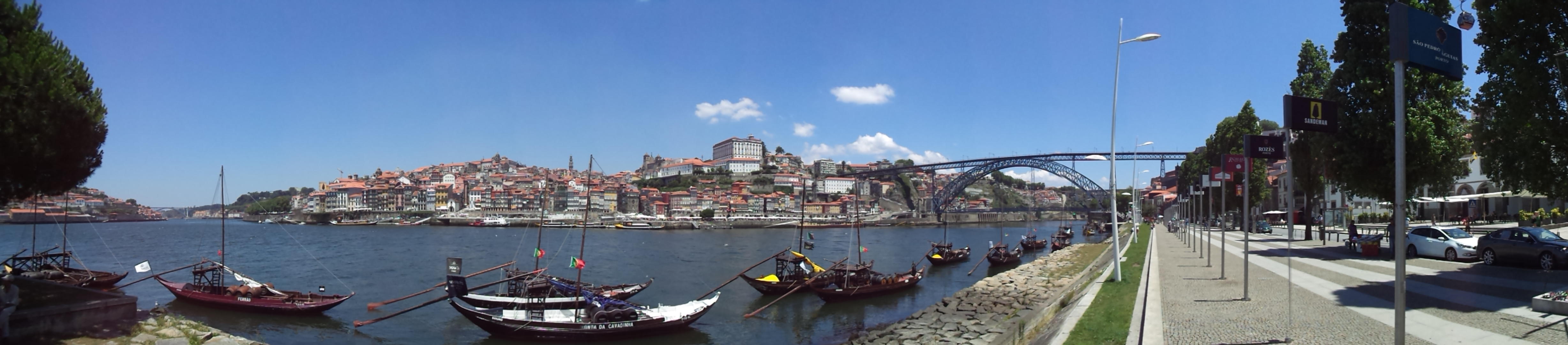 The Douro river and bridge in Porto